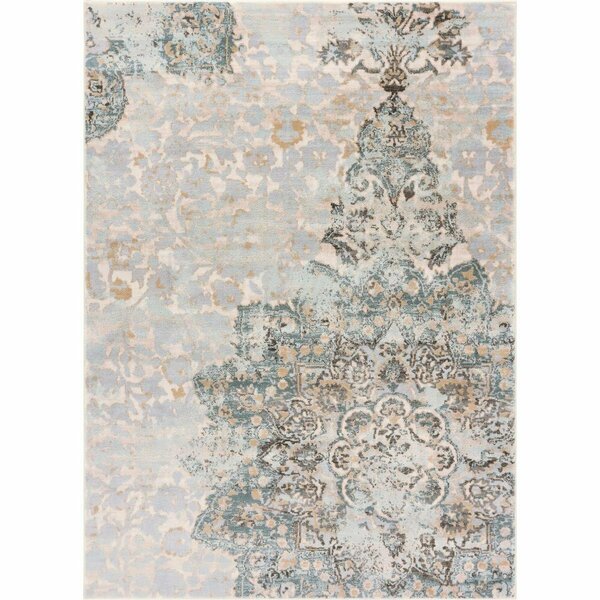 Well Woven Kensington Ciato Blue Vintage Modern Medallion Oriental Area Rug - 3 ft. 11 in. x 5 ft. 3 in. KE-54-4